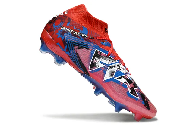 Puma Future Z Graphic Print Red Pink Blue Firm-Ground Soccer Shoes