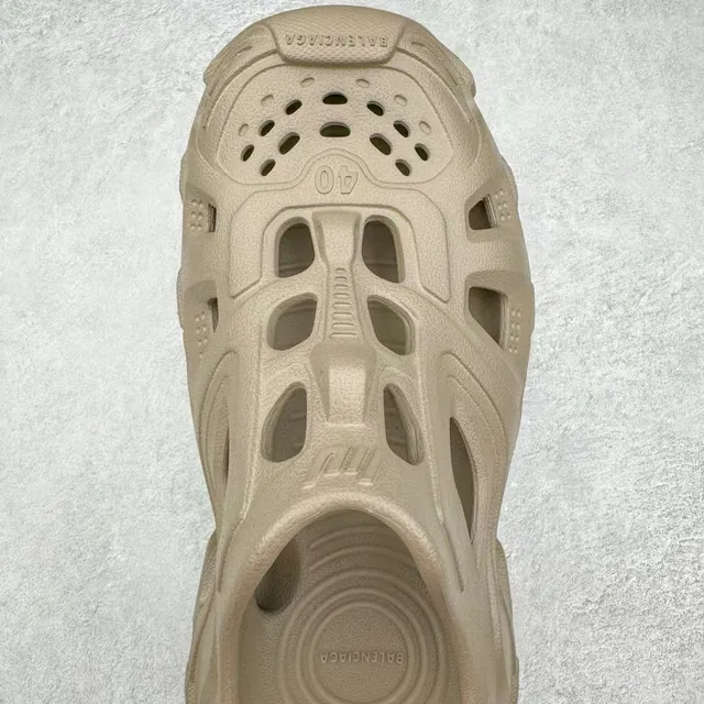 Crocs Beige Molded Foam Ventilated Clog