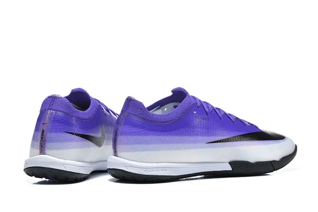 Nike Purple White Low-Top Gradient Upper Indoor Soccer Shoes