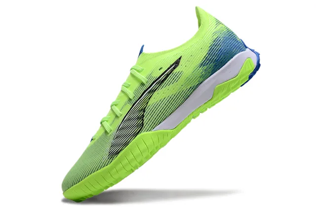 Puma Future Z Green Blue Knit Upper Molded Turf Outsole Sneakers