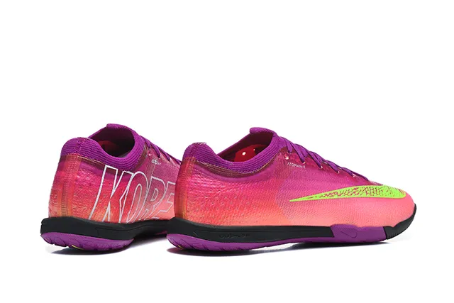 Nike Pink Purple Knit Upper Gradient Colorway Indoor Soccer Shoes