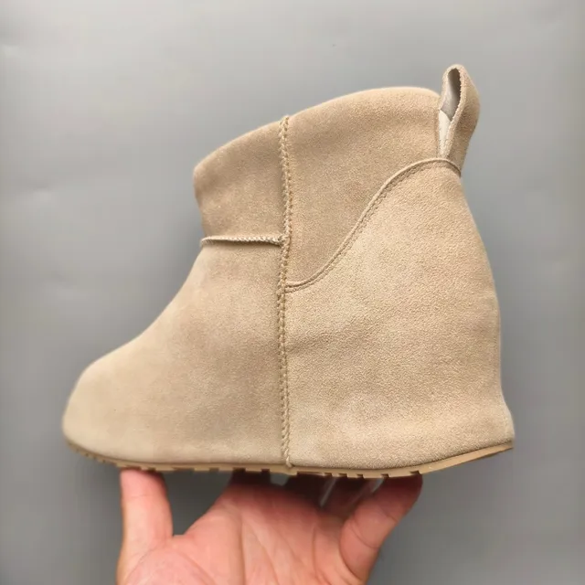 UGG Tasman Beige Suede-Like Slip-On Ankle Boots