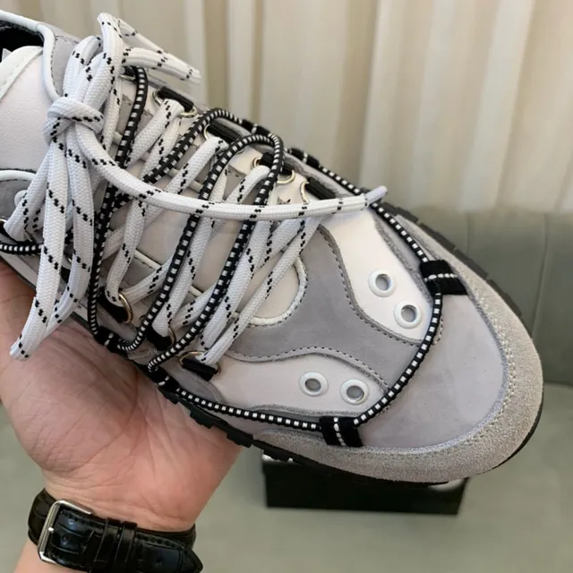 Dsquared2 ICON Multi-Strap Gray White Black Chunky Sneakers