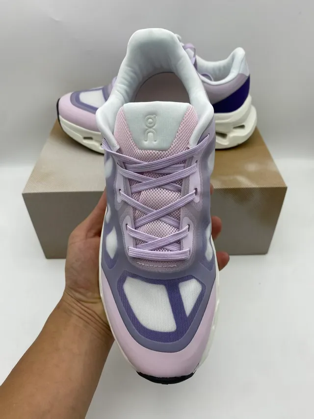 On Beige Gray Sculpted Open-Cell Midsole Mesh And Synthetic Overlay Upper Running Shoes