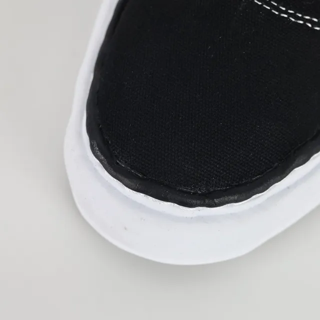 MMY Black White Canvas Upper Sculpted Midsole Lifestyle Sneakers