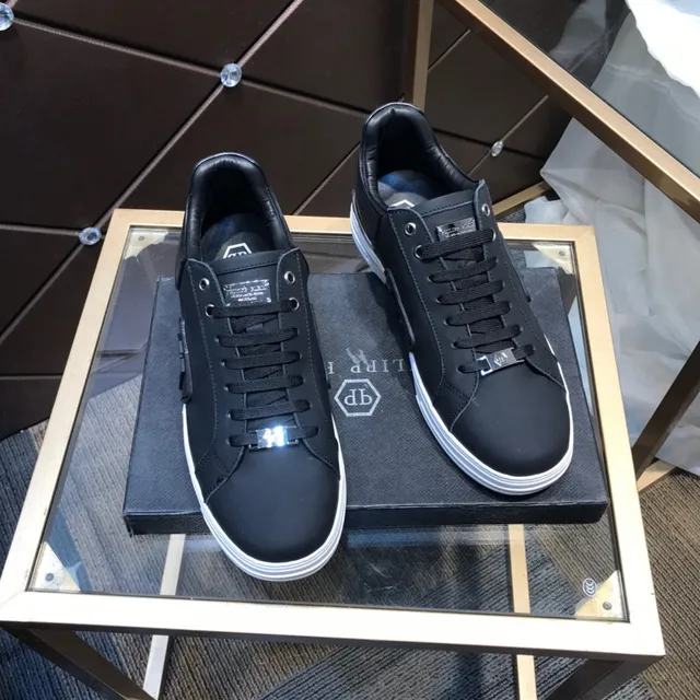 Philipp Plein PP Logo Sneaker Black and White Lifestyle Sneakers