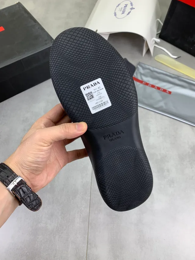 Prada Cloudbust Black Leather Oxford Shoes