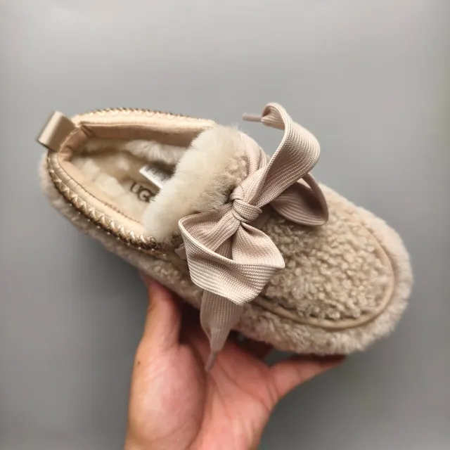 UGG Tasman Beige Shearling Platform Loafer