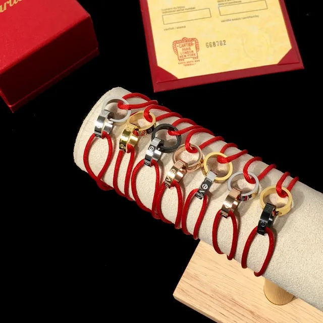 Cartier Love Silver Red Interlocking Screw-Motif Ring