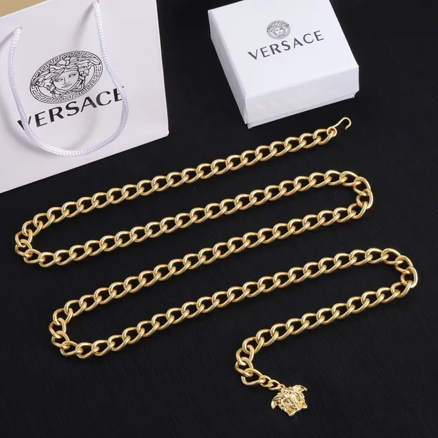 Versace Chain Reaction Gold-Tone Medusa Head Necklace