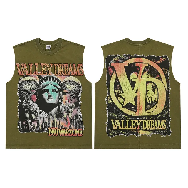 Valley Dreams Graphic-Print Sleeveless Crew-Neck Vest Top