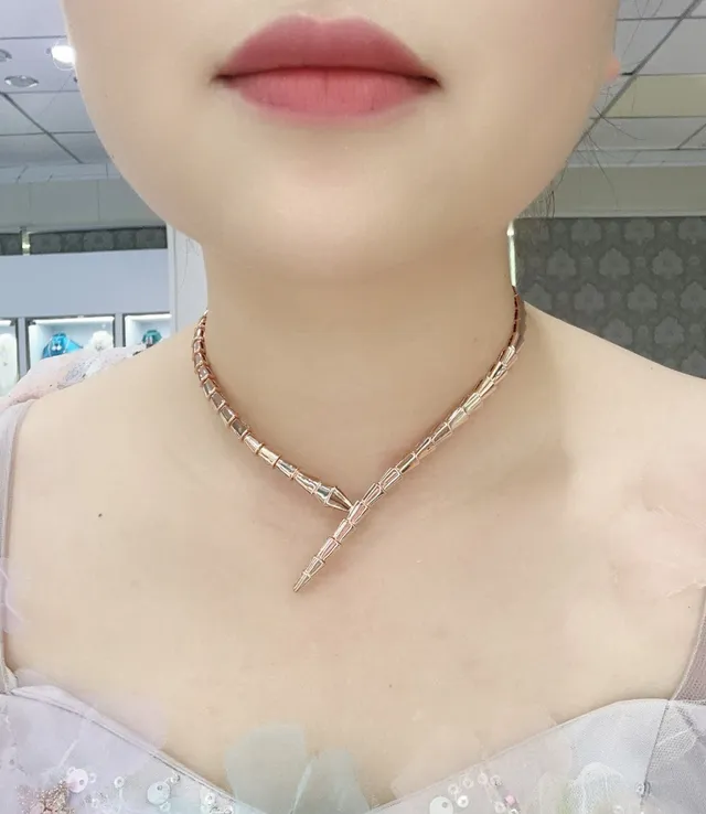 Bvlgari Serpenti Rose Gold Articulated Snake Necklace