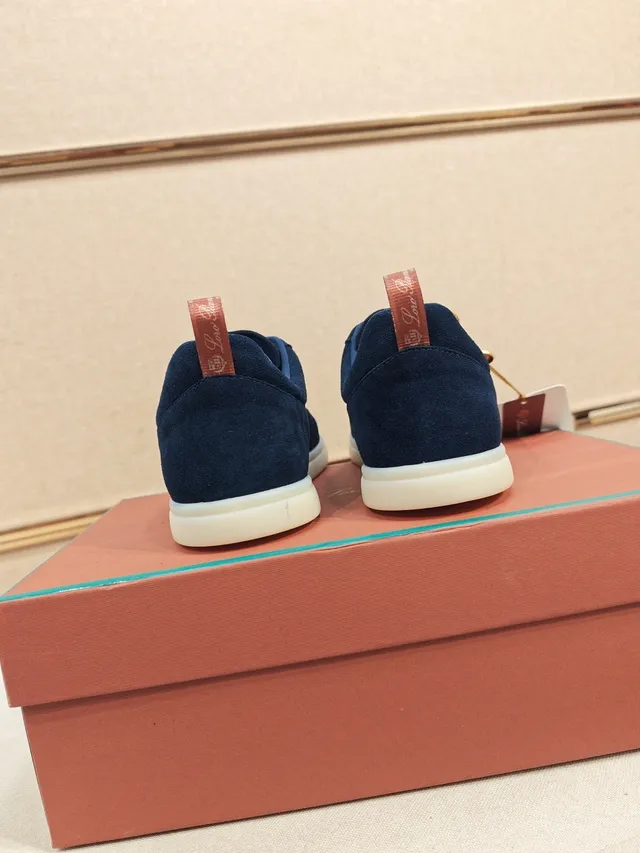 Loro Piana Navy Suede Lifestyle Sneaker
