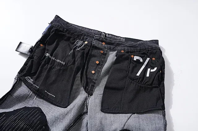 Purple Brand Distressed Slim-Fit Washed Gray Jeans