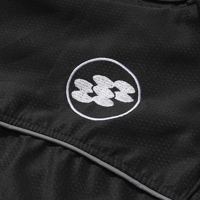 Supreme Black White Quarter-Zip Reflective Piping Windbreaker