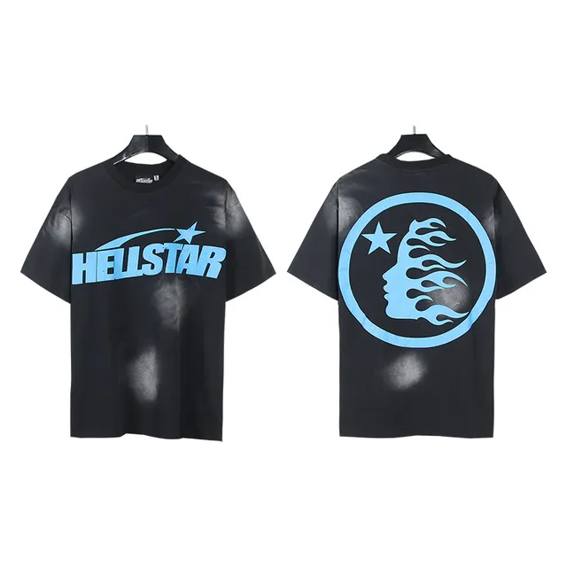 Hellstar Graphic Print Bleached Black T-Shirt