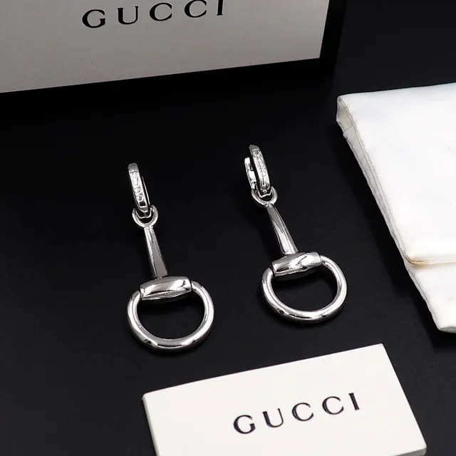 Gucci Horsebit 1955 Silver-Tone Horsebit Earrings