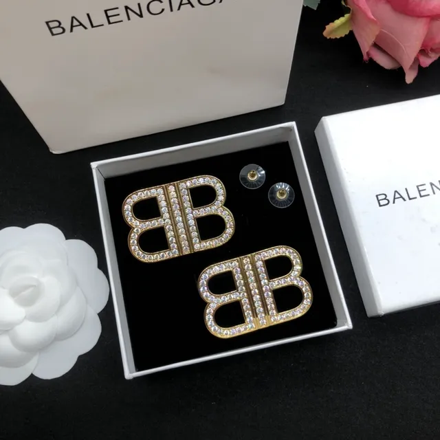 Chanel Gold Transparent Crystal-Pavé Earrings