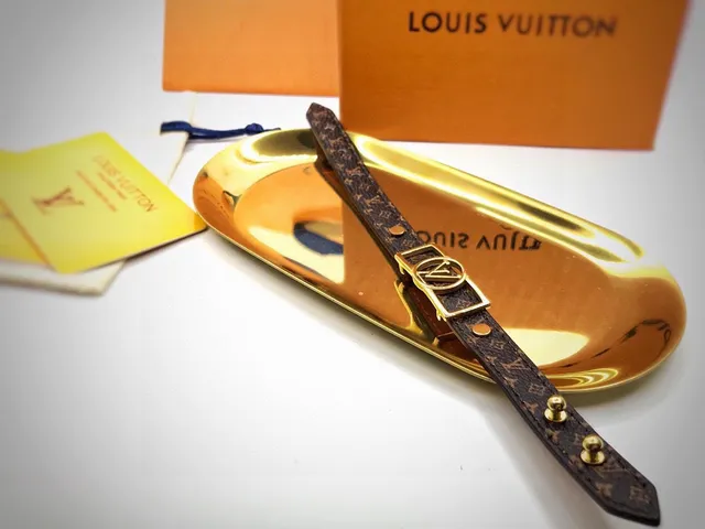 Louis Vuitton Monogram Canvas Circle Buckle Brown Gold Leather Belt