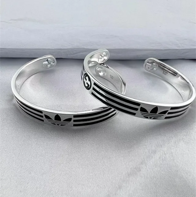 Adidas Trefoil Enamel Stripe Cuff Bracelets