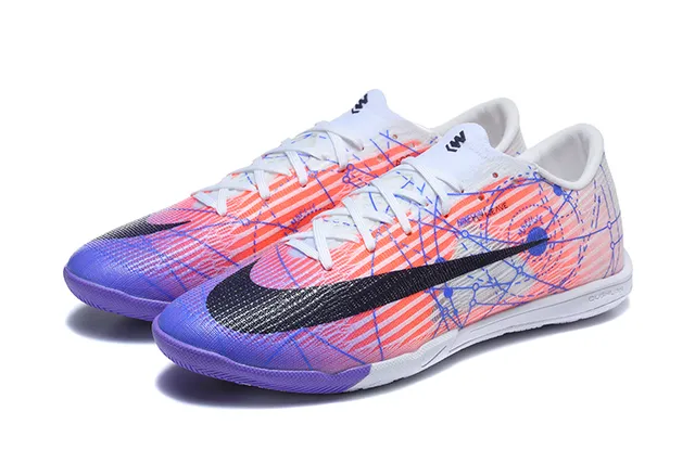 Nike Mercurial Multicolor Purple Low-Top Synthetic Upper Indoor Soccer Shoes