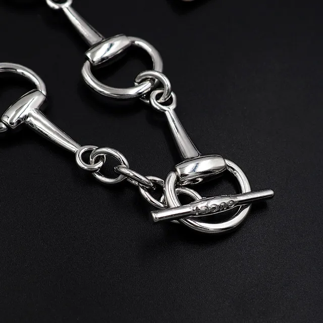 Gucci Horsebit 1955 Silver-Tone Horsebit Link Necklace