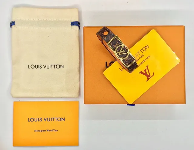 Louis Vuitton Monogram Canvas Circle Buckle Brown Gold Leather Belt