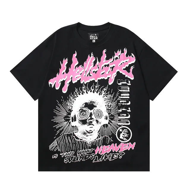 Hellstar Graphic Flame Print Oversized T-Shirt