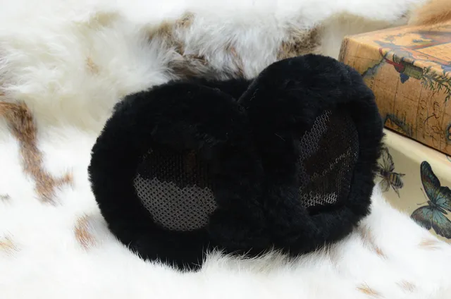 Black Brown Fur-Lined Mesh Interior Beanie