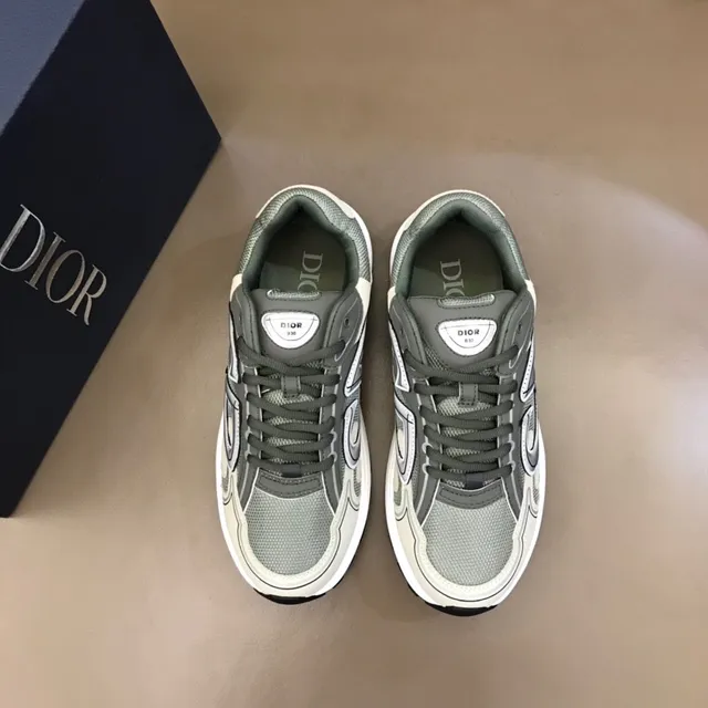 Dior B23 Beige and Olive Green Lifestyle Sneakers