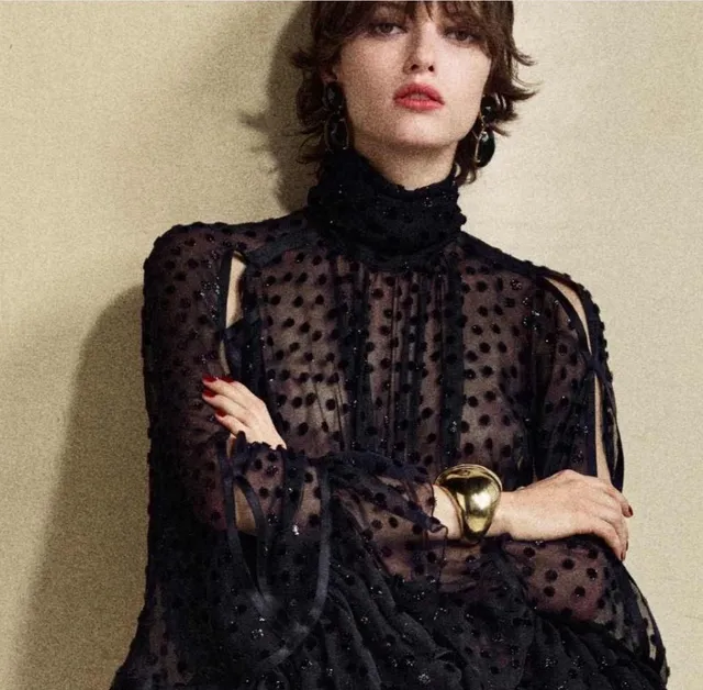 Saint Laurent Wide High-Polish Gold Cuff Bracelet