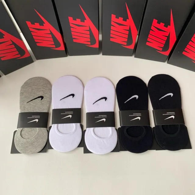 Nike Black White No-Show Low-Cut Socks
