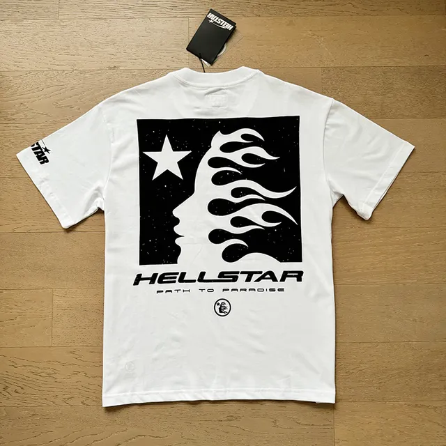 Hellstar Path to Paradise Graphic Print White T-Shirt