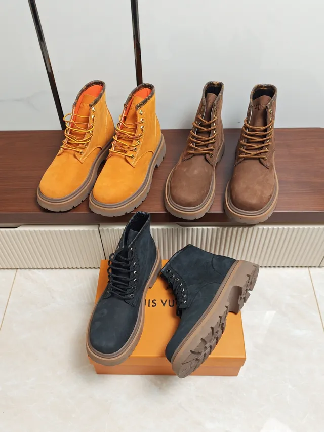 Louis Vuitton Suede Utility Ankle Boot