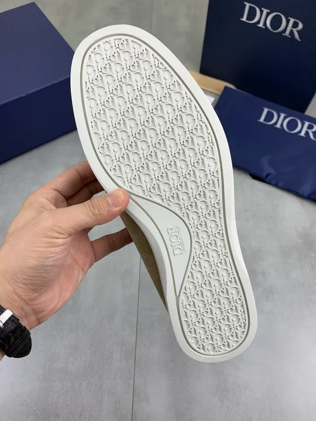 Dior Beige White Suede Upper Monogram Canvas Vamp Boat Shoes