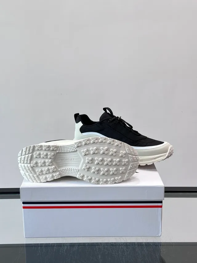 Moncler Black and Off-White Lifestyle Sneakers