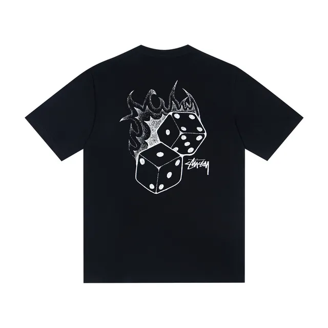 Stussy Dice Flame Graphic T-Shirt