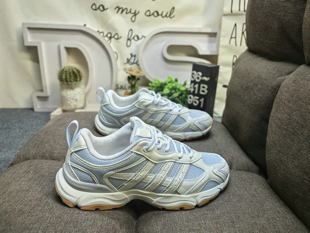Adidas Silver Black Sole Metallic Upper Chunky Sneakers
