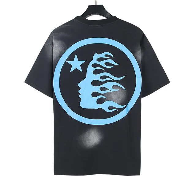 Hellstar Graphic Print Bleached Black T-Shirt
