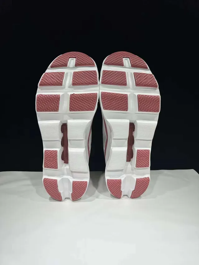 On Cloudmonster White Pink Running Shoes