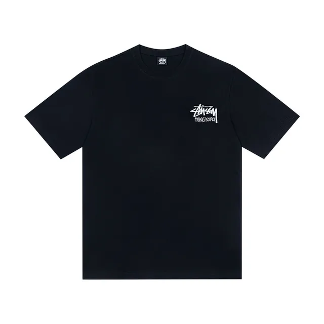Stussy Stock Logo Hong Kong Graphic T-Shirt