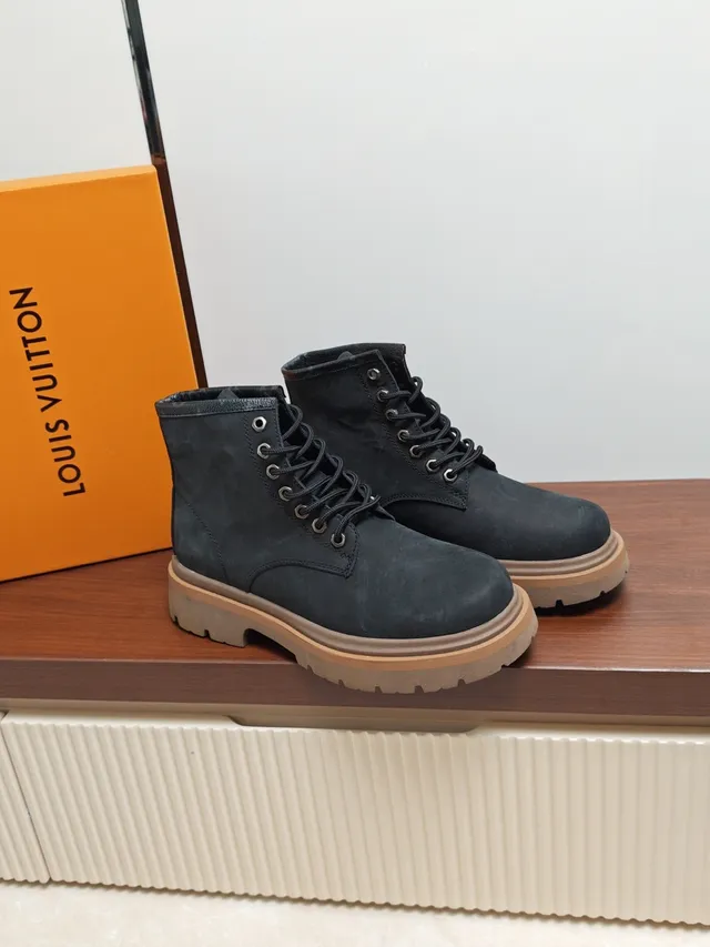 Louis Vuitton Suede Utility Ankle Boot