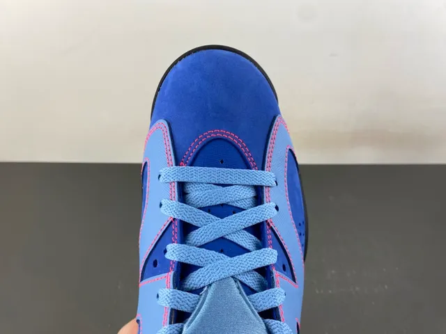 Air Jordan 6 Blue and Red High-Top Basketball Shoes