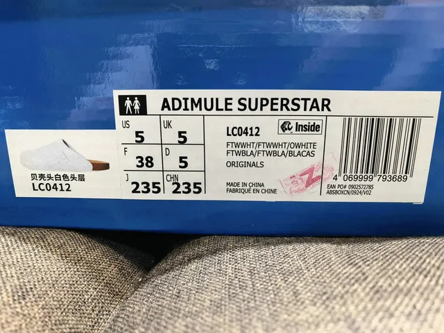 Adidas Superstar Slide White Perforated Leather Slippers