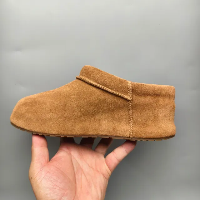 UGG Tasman Tan Suede Shearling-Lined Slipper