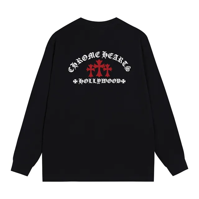 Chrome Hearts Hollywood Cross Back-Print Long-Sleeve T-Shirt
