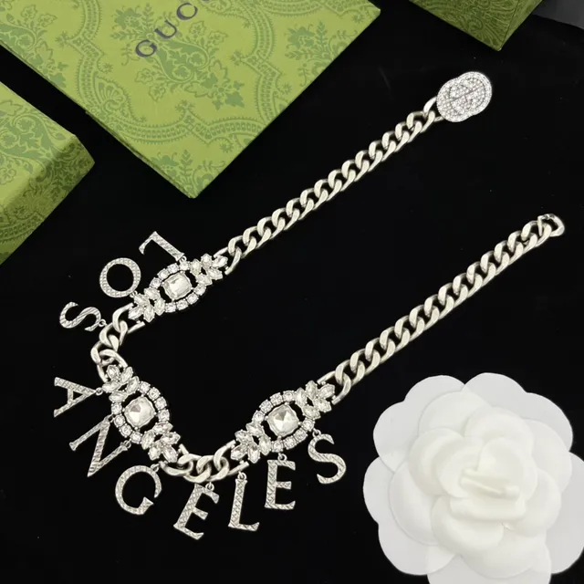 Chanel Los Angeles Crystal Lettering Curb Chain Fashion Belt Bag