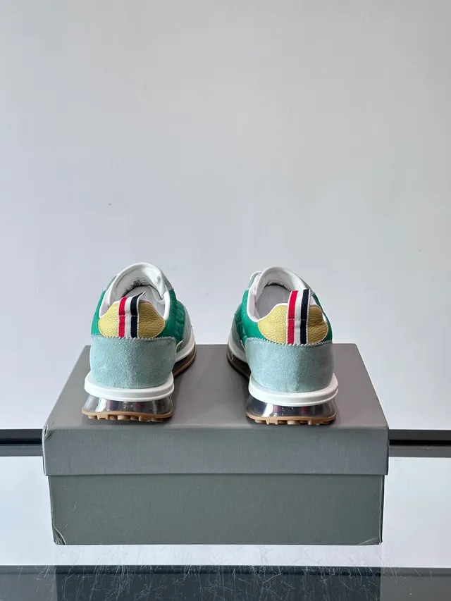 Thom Browne Quilted Green and Light Blue Lifestyle Sneakers