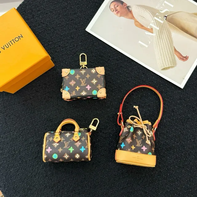 Louis Vuitton Dog on Strap Yellow Brown Monogrammed Leather Patch Crossbody Bag
