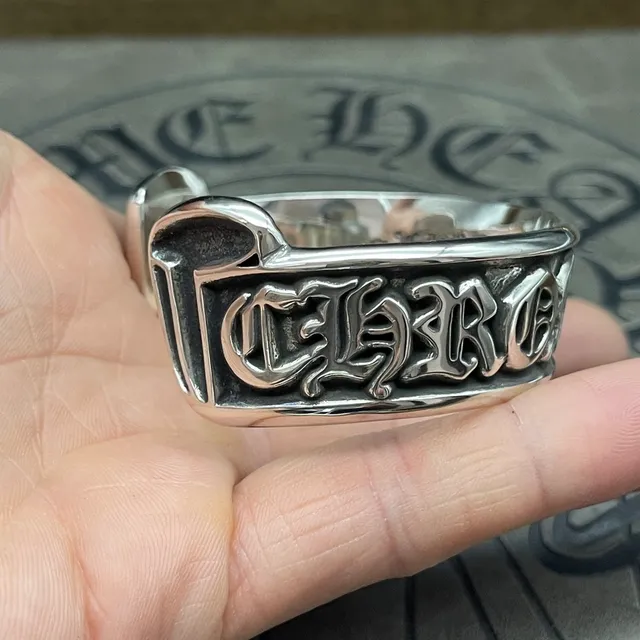 Chrome Hearts Gothic Script Cuff Bracelet